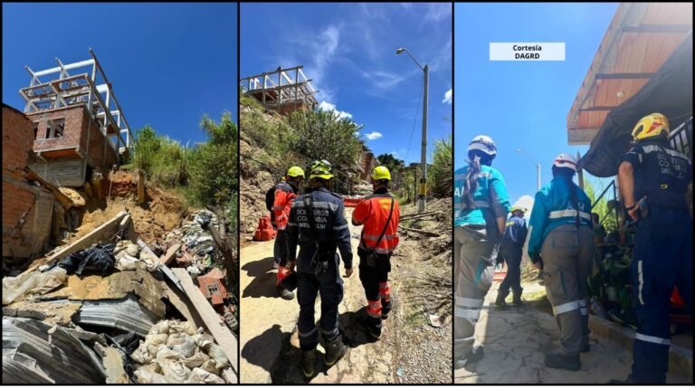 Derrumbe en San Cristóbal derribó una casa y tiene cerrada una vía por inestabilidad del terreno