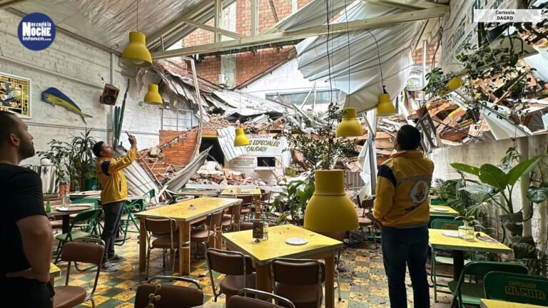 Fuerte aguacero en Medellín dejó 7 personas lesionadas en Medellín por el desplome de un muro