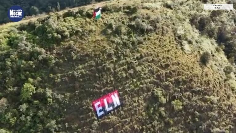 Banderas del ELN y Palestina aparecieron en el corregimiento de San Antonio de Prado pone en alerta a las autoridades