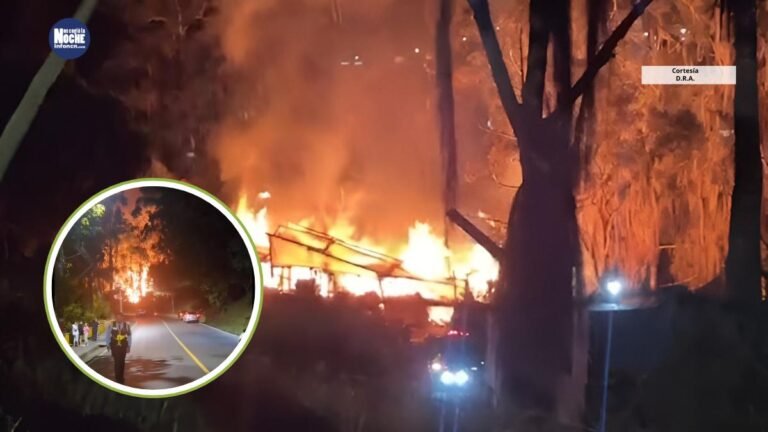 Voraz incendio en San Antonio de prado consumió un negocio de madera