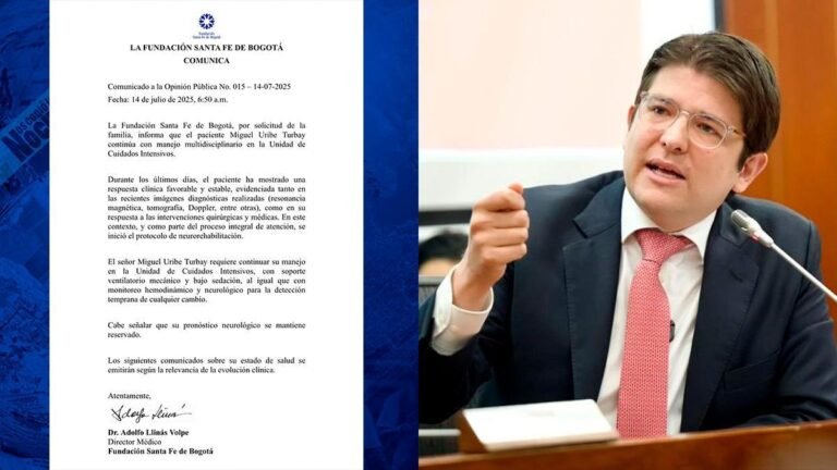 Tras 38 días hospitalizado, Miguel Uribe Turbay da señales de recuperación en medio de pronóstico reservado