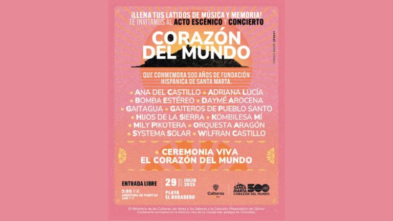 Concierto “Corazón del Mundo” por aniversario de Santa Marta