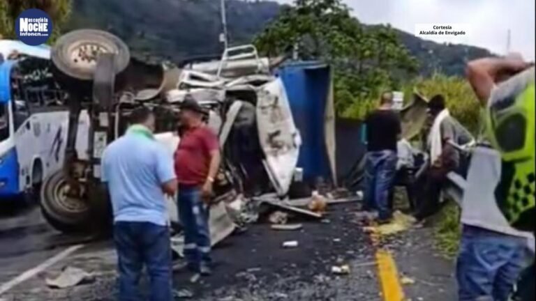 Accidente en la vía a que comunica a Medellín con San Jerónimo, generó el cierre tootal de la vía por varias horas