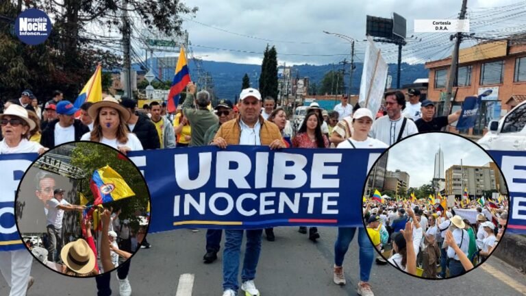 Bajo la consigna ‘Uribe inocente’ miles de personas marcharon hoy en Colombia