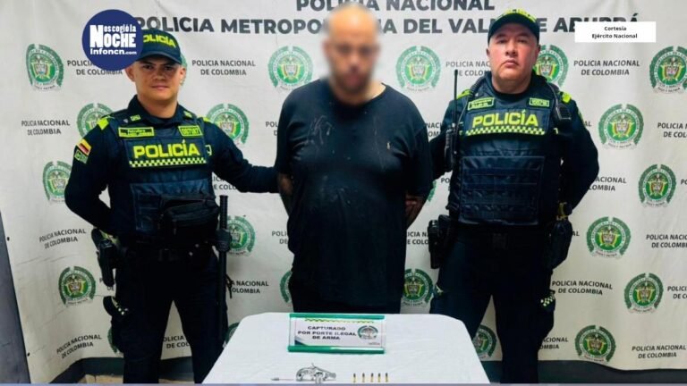 Por conducta sospechosa fue capturado un ciudadano norteamericano con un arma de fuego ilegal en Medellín