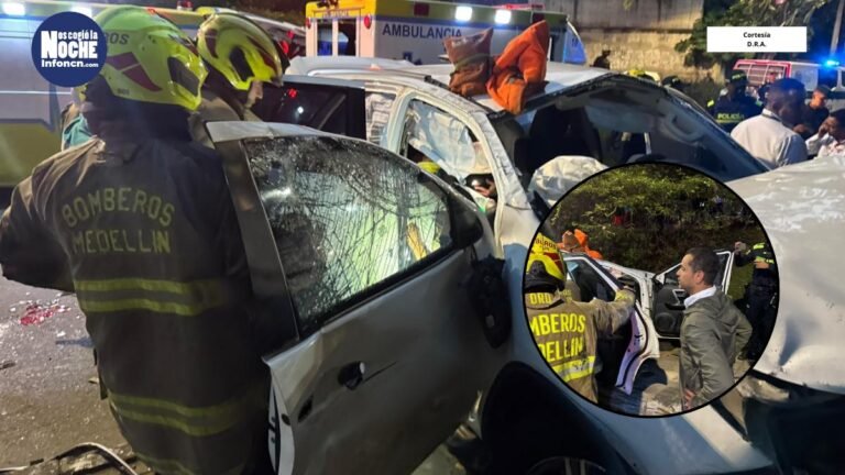 Accidente en caravana del precandidato Daniel Palacios en Medellín deja 7 heridos; un policía está en estado crítico