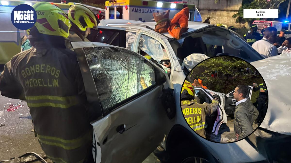 Accidente en caravana del precandidato Daniel Palacios en Medellín deja 7 heridos; un policía está en estado crítico
