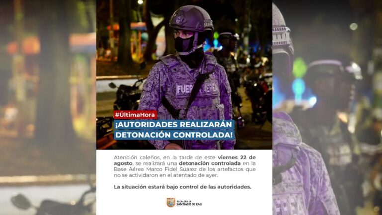 Cali: esta tarde se hará detonación controlada de los cilindros bomba que no estallaron el jueves