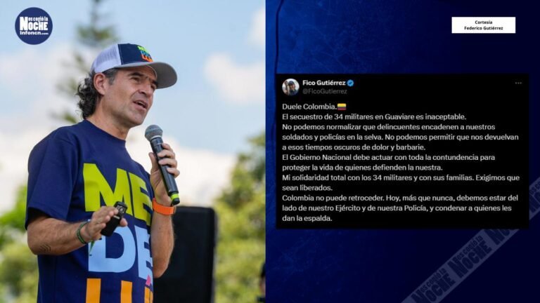 El alcalde Federico Gutiérrez rechazó el secuestro de los militares en el Guaviare y le hizo un fuerte llamado al gobierno