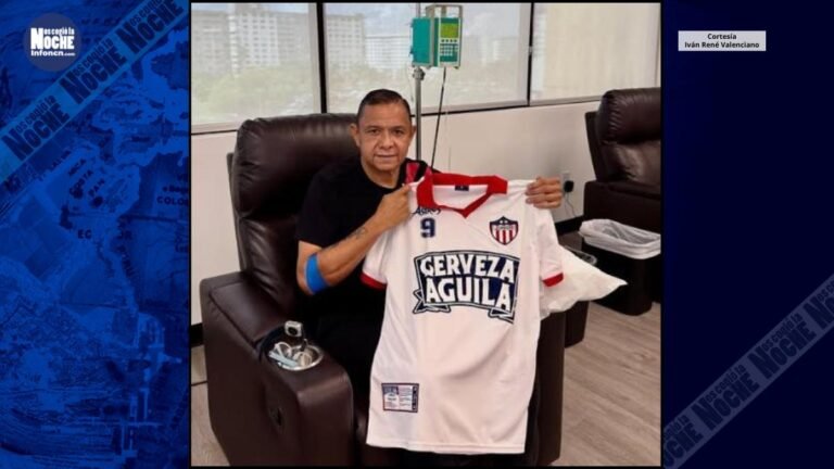 Una foto de Iván René Valenciano desde el hospital para felicitar al Junior preocupó a sus seguidores