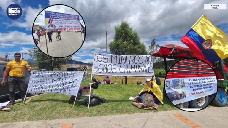 El paro minero ajusta su segundo día de bloqueos en Boyacá y por ahora no hay acuerdos con el gobierno
