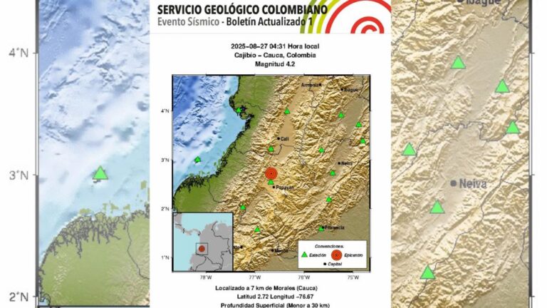 Sismo sacudió al Cauca en la madrugada y se sintió en varias regiones del suroccidente
