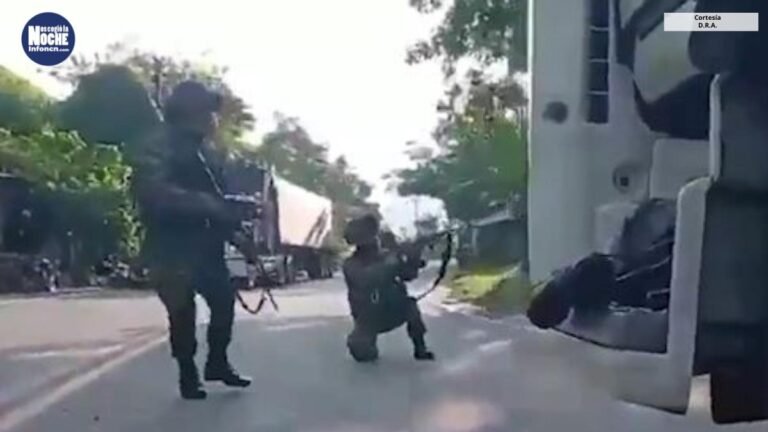 Fuertes enfrentamintos entre el Ejército y el ELN en Valdiva, luego del ataque a un bus de servicio público