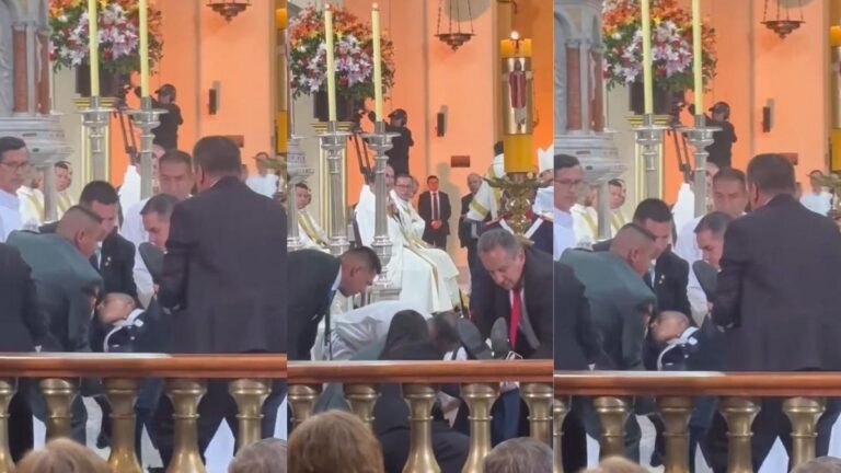 Guardia de honor se desplomó en plena eucristía de Miguel Uribe Turbay en la Catedral Primada de Colombia