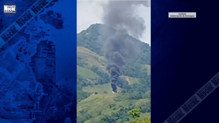 El gobernador de Antioquia denunció que fue derribado un helicóptero de la Policía en Amalfi, aún no se sabe quuien es el responsable del ataque