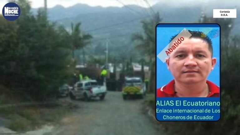 Alias ‘El Ecuatoriano’, líder de banda internacional aliada del Clan del Golfo, fue dado de baja en Rionegro