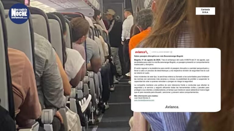 Por mal comportamiento de un joven pasajero, autoridades suspendieron un vuelo en Bucaramanga