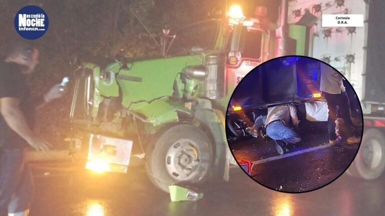 Un grave accidente se presentó en el Huila, donde al parecer, un camión sin frenos mató 4 personas