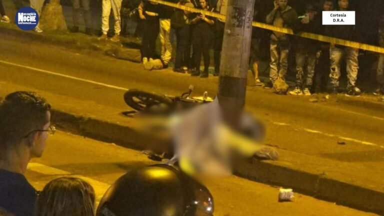 Un muerto y un herido, fue el resultado de un trágico accidente en la Avenida 80 de Medellín