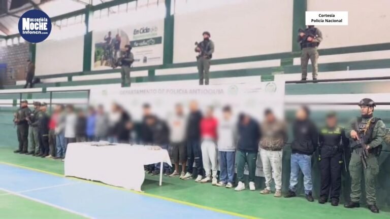 19 presuntos integrantes de ‘El Mesa’, entre ellos ‘Fabito’, ‘Pacho Fifi’ y ‘Mimí’, fueron capturados en el oriente antioqueño