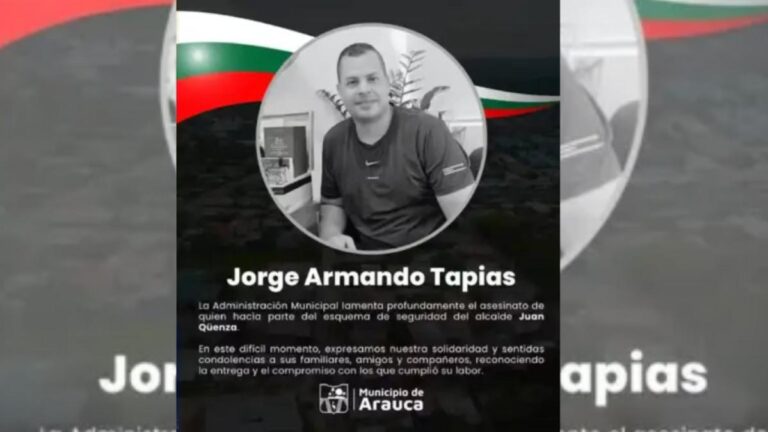 Asesinado en pleno centro de Arauca el jefe de seguridad del mandatario local