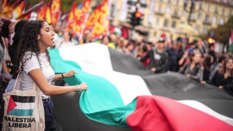 Protestas y huelgas en Europa exigen reconocimiento de Palestina y alto al conflicto en Gaza