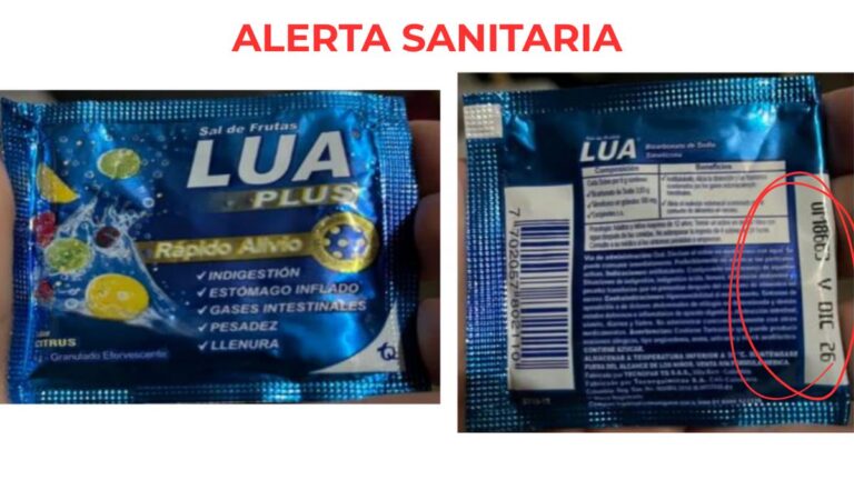 Invima alerta sobre falsificación de Sal de Frutas Lua Plus (lote 0M8663): riesgo para la salud
