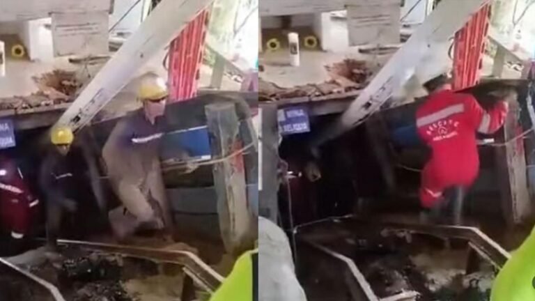 Luego de intentos y horas, fueron rescatados los mineros en Segovia