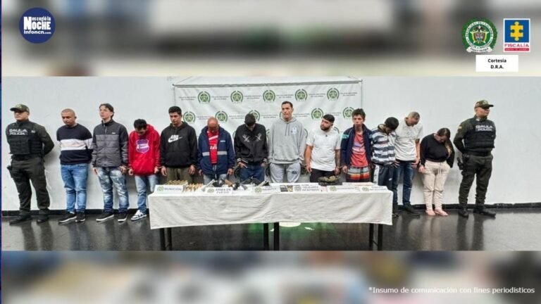 Fueron judicializadas 12 personas que estarían extorisionando y generando desplazamientos en Medellín