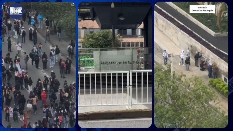 Protestas en Medellín generan caos y zozobra en el centro del Distrito