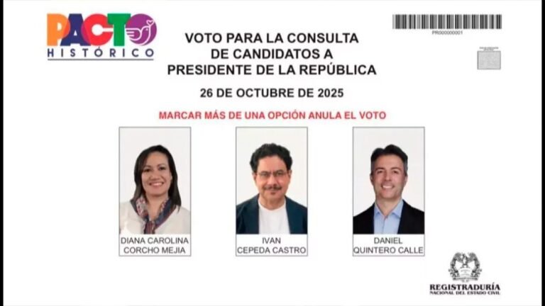Registraduría niega reimpresión de tarjetones del Pacto Histórico para la consulta del 26 de octubre