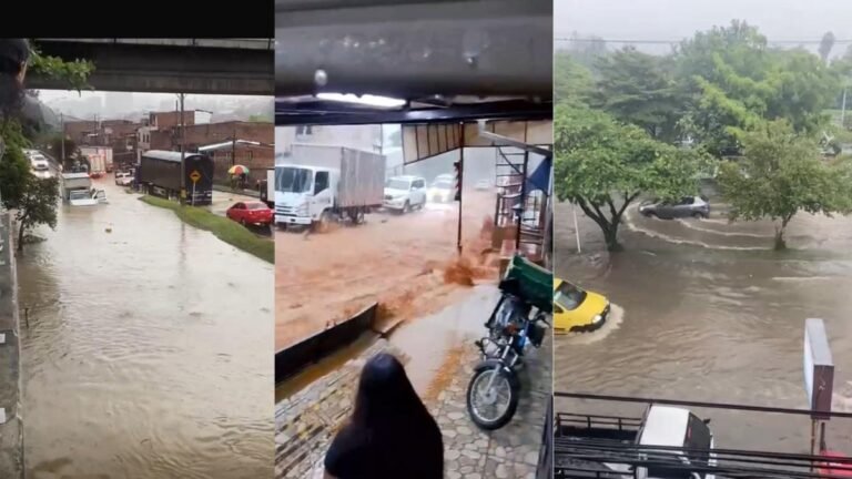Fuertes lluvias causaron graves inundaciones y caos vehicular en Medellín