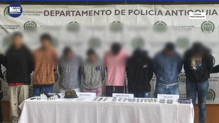 Fueron capturadas ocho personas que pertenecerían el GDO ‘La Miel’ del suroeste antioqueño