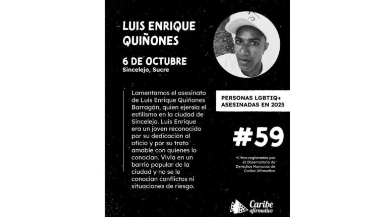 Asesinan en Sincelejo al estilista Luis Enrique Quiñones, joven reconocido por su compromiso con la comunidad