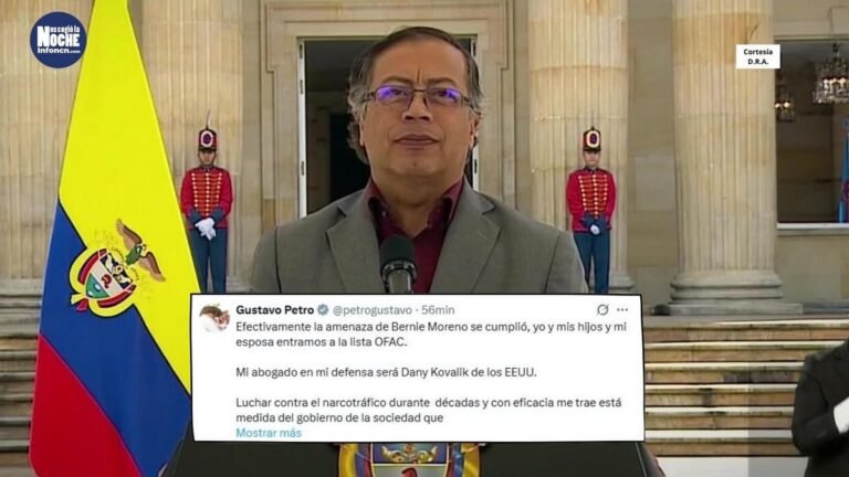 El presidente Gustavo Petro se pronunció luego de ser incluído en la lista ‘Clinton’