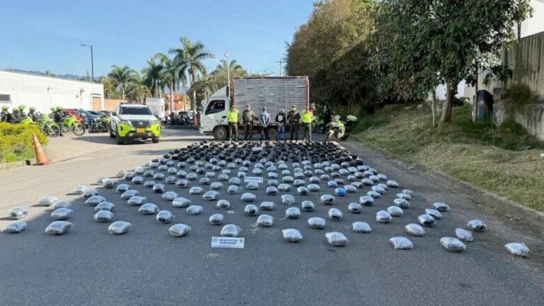 Incautan 170 kilos de marihuana en la vía Bogotá–Girardot: dos capturados