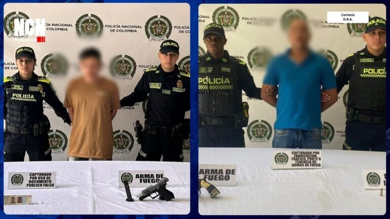 En la comuna Manrique capturaron a dos hombres por porte ilegal de armas de fuego