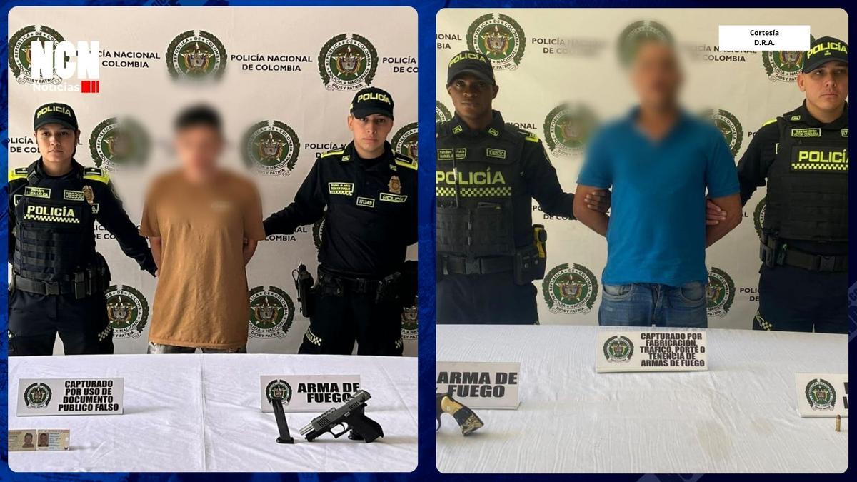 En la comuna Manrique capturaron a dos hombres por porte ilegal de armas de fuego