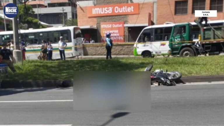 Grave accidente en cercanías a la Glorieta de Niquía dejó un motociclista muerto
