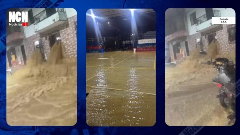 Inundaciones en Cisneros por el fuerte aguacero que cayó en las últimas horas