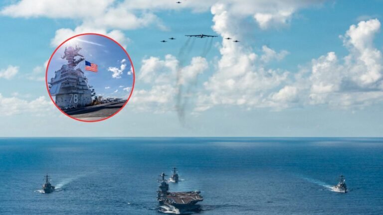 EE. UU. revela imágenes del USS Gerald R. Ford en su ofensiva contra narcoterroristas en Latinoamérica