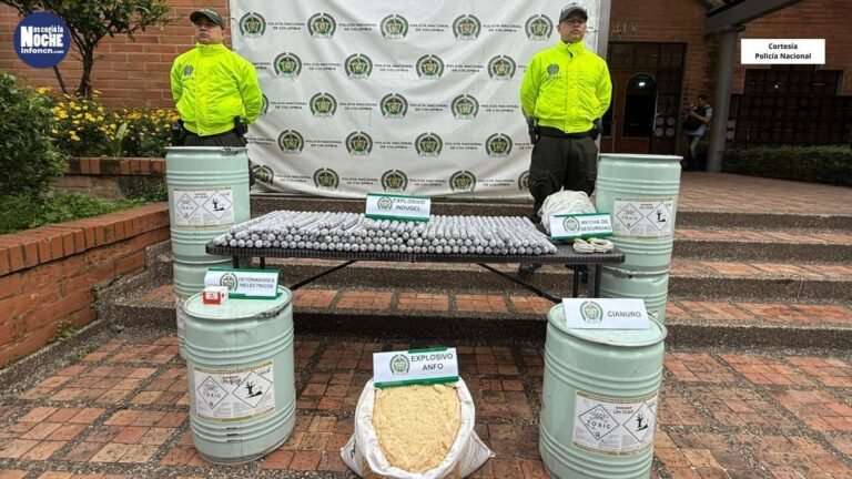 La Policía Nacional incautó 500 kilos de cianuro, un químico letal que se usa en la minería ilegal que beneficia al Clan del Golfo