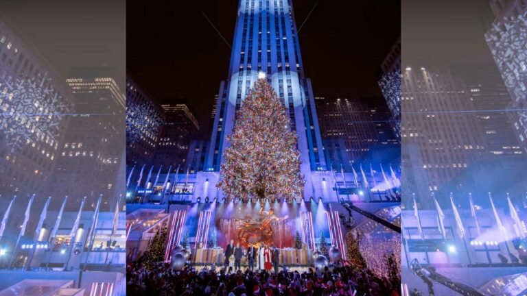 Nueva York da la bienvenida a la Navidad con el encendido del árbol del Rockefeller Center