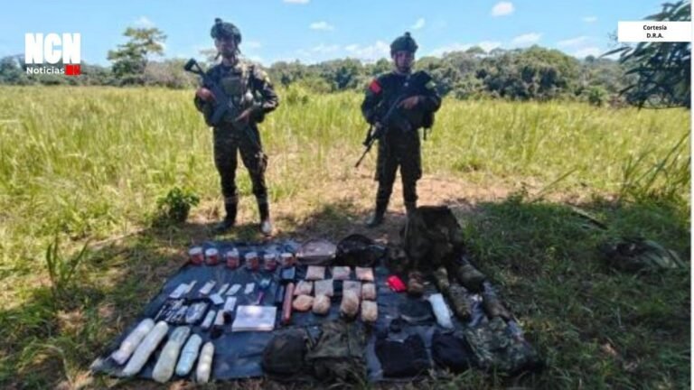 Operación militar en Putumayo deja aseguramiento de equipos de asalto e incautación de material ilegal