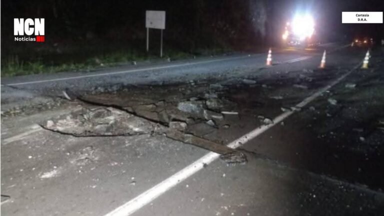 Investigan explosión que afectó estructura vial en el sector Arquia, Antioquia