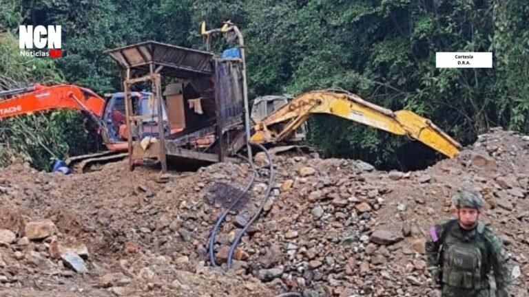 Ejército y Policía desmantelan mina ilegal en Pácora con pérdidas superiores a $800 millones
