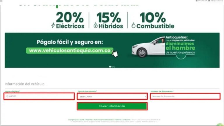 Antioquia fija descuentos para el impuesto vehicular 2026 y busca financiar programas contra el hambre