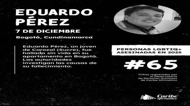 Preocupación por el asesinato de un joven en Bogotá: caso sería la víctima #65 LGBTIQ+ en 2025