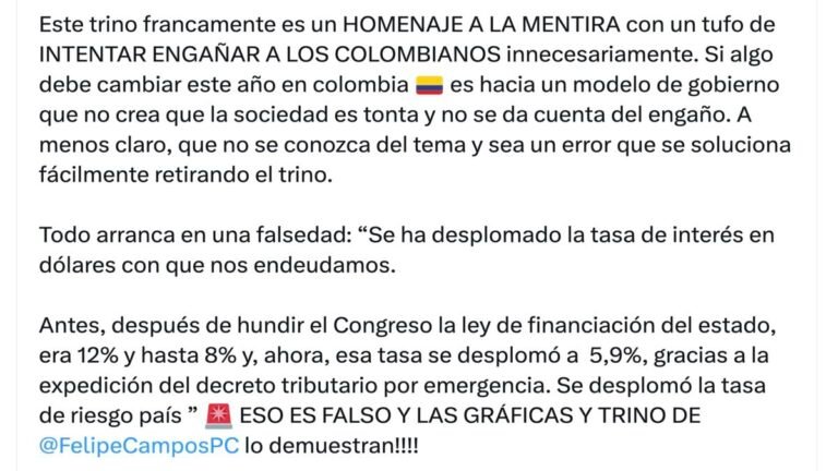 “Homenaje a la mentira”. Ex ministro de Hacienda desmiente al presidente Petro