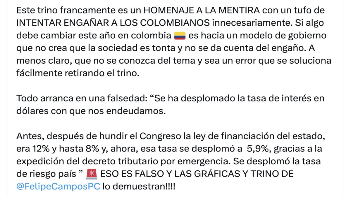 “Homenaje a la mentira”. Ex ministro de Hacienda desmiente al presidente Petro